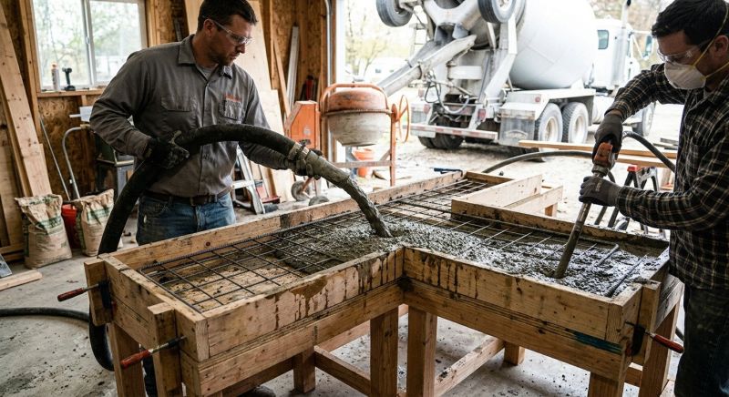 Concrete Countertop Pouring in Napa, CA